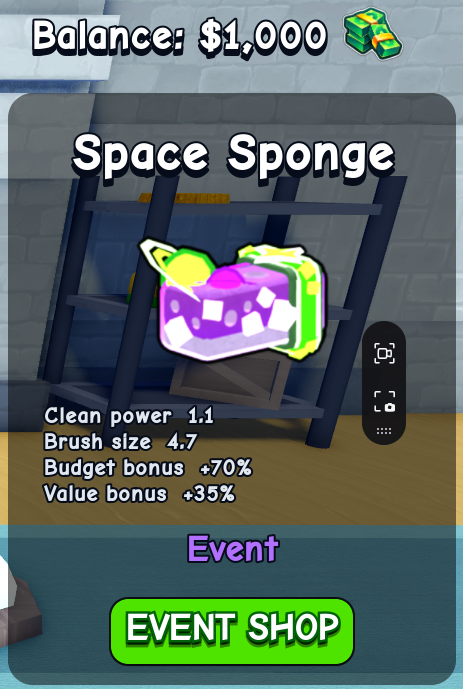 Space Sponge card in Flip a House Roblox